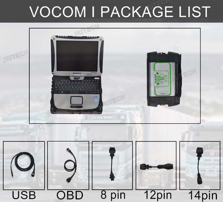 2.8 Vocom 88890300 Vocom OBD2 Adapter OBD Scanner 24v Truck Excavator Diagnostic CF19