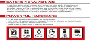 Autel Maxisys 908 CV Diagnostic Scanner Full System ECU Coding MS908 CV for Heavy Duty Functions of codes, live data etc