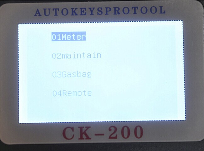Màn hình lập trình chính của CK-200-7