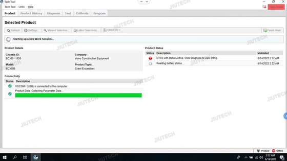 for VOLVO Vocom 88890300 for volvo truck excavator diagnostic tool for volvo ptt 2.8 dev2tool EUR6 FH FM4 +CF19