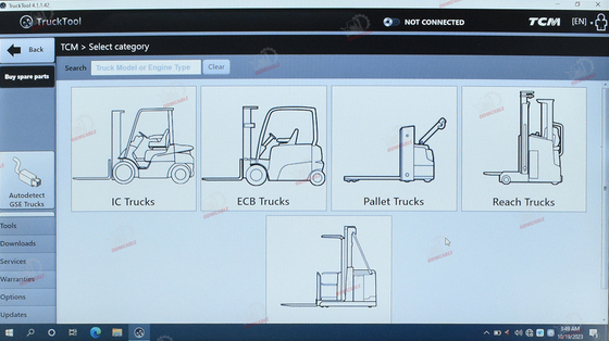 Trucktool 4.1.1.42 Auto Forklift Diagnostic Software For Mitsubishi With Cf53 Laptop Crown Adapter + Cables