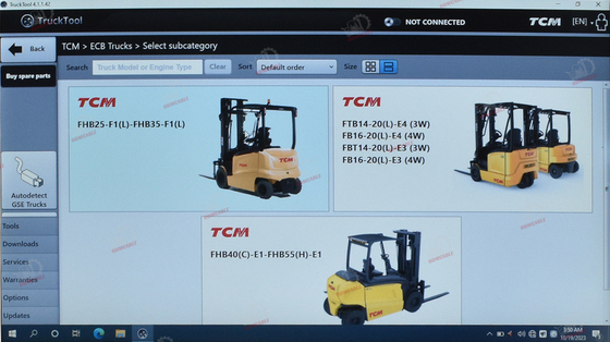 Trucktool 4.1.1.42 Auto Forklift Diagnostic Software For Mitsubishi With Cf53 Laptop Crown Adapter + Cables