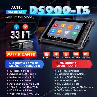 Autel MaxiDAS DS900TS DS900-TS Wireless TPMS Diagnostic Tool Advanced ECU Coding OE All System Diagnosis 40+ Services