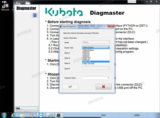 For KUBOTA DIAGNOSTIC KIT Interface Diagmaster Diagnostic Diagmaster Agricultural Tool