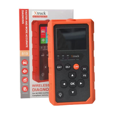 Xtruck 819 OBD2 Công cụ chẩn đoán với 9 giao thức chính Hỗ trợ màn hình IPS 2,8 inch và đầu nối OBDII 16-pin