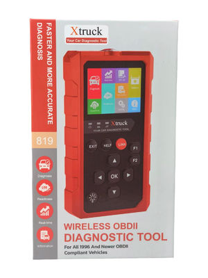 Máy quét OBD2 Xtruck 819 Dụng cụ chẩn đoán ô tô với Hỗ trợ 9 Giao thức chính Màn hình IPS 2.8 inch và Đầu nối OBDII 16 chân