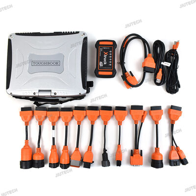 CF19 Laptop++Xtruck Y009 HDD Multi-brands Diagnostic Kit Accessories for Heavy Duty Truck Excavator UD/MACK Vehicles Diagnosis