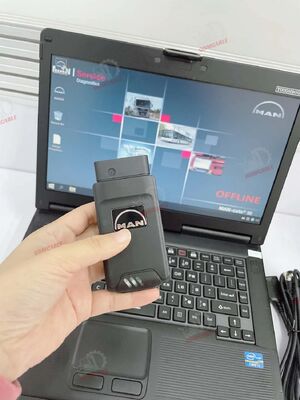 Thiết bị chẩn đoán MAN T427, Giao diện chẩn đoán xe tải, Thiết bị lập trình tham số, Giám sát hiệu chuẩn WLAN, Máy tính xách tay CF53