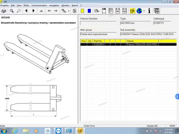 F110 máy tính bảng với Đối với Judit Incado Box Jungheinrich 4 Công cụ chẩn đoán xe nâng với 4.37 Phần mềm Danh mục Judit ET EN Công cụ chẩn đoán 35