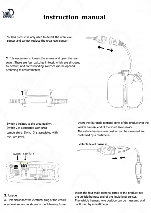 Xtruck Euro 6 c&ocirc;ng cụ sửa chữa cảm biến Urea (24V xe tải diesel) 4